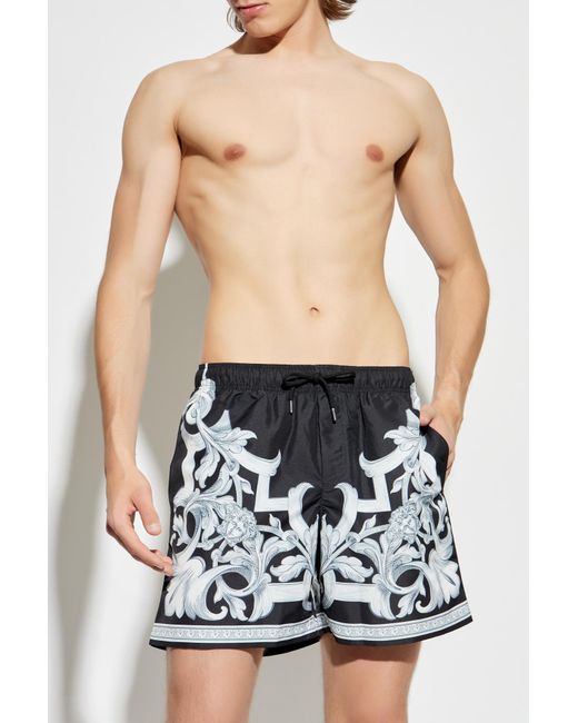 Versace Black Swim Shorts for men