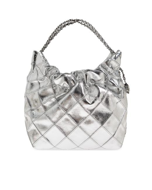 Tory Burch White "Fleming Mini" Shoulder Bag