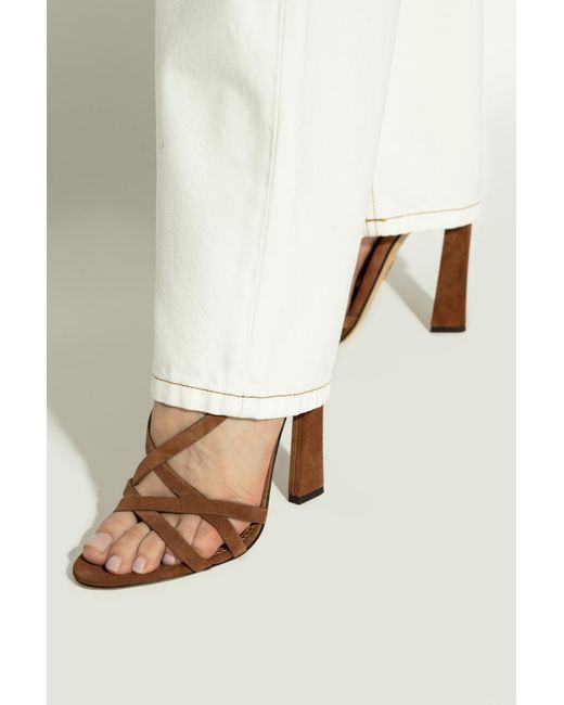 DSquared² Brown Suede Heeled Sandals