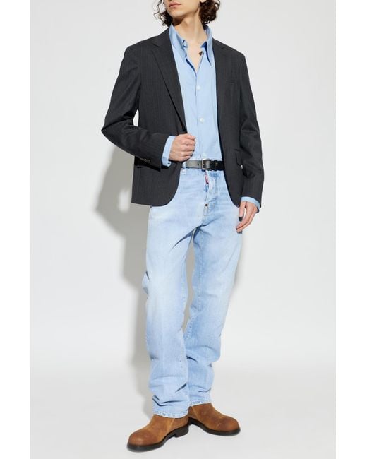 DSquared² Black Blazer With Double Vent for men