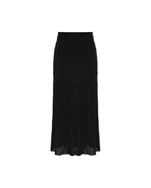 Balmain Black Pleated Skirt