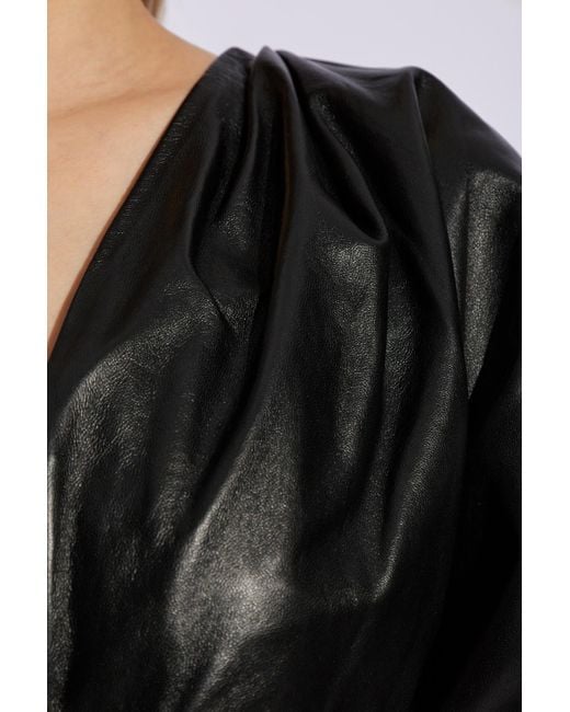 Victoria Beckham Black Leather Dress By