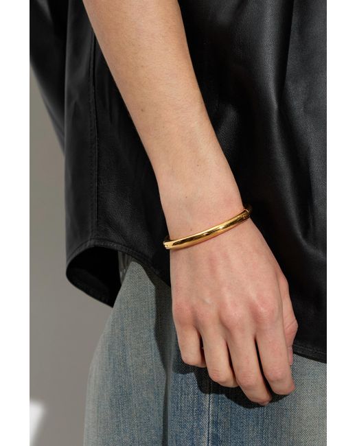 Balenciaga Metallic Bracelet With Engraved Logo