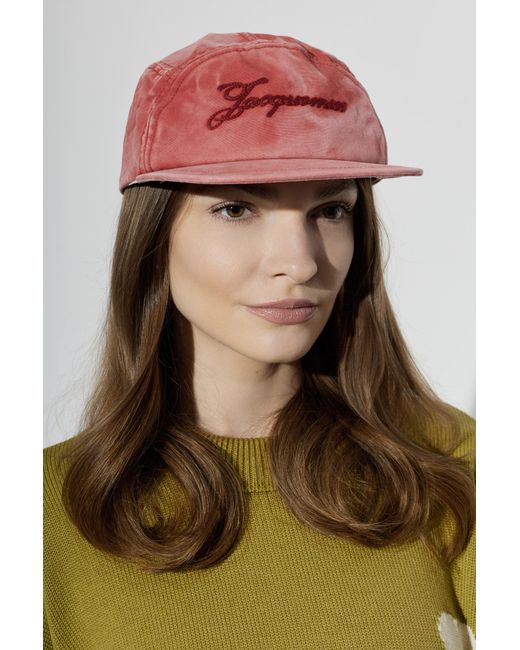 Jacquemus Red 'Gardian' Baseball Cap