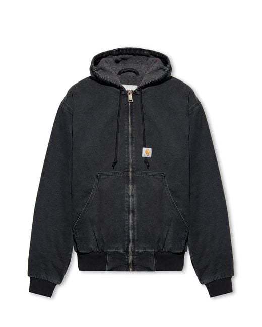 Carhartt Black Denim Jacket With Logo, ' for men
