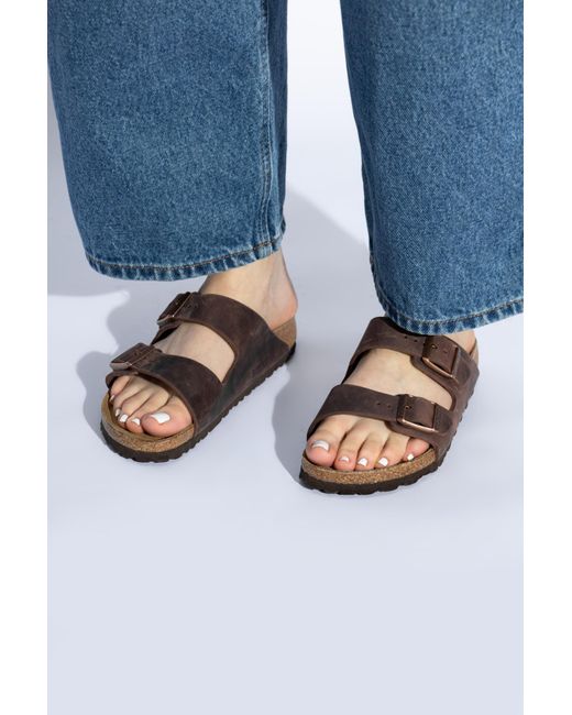Birkenstock Brown 'Arizona Bs' Slides