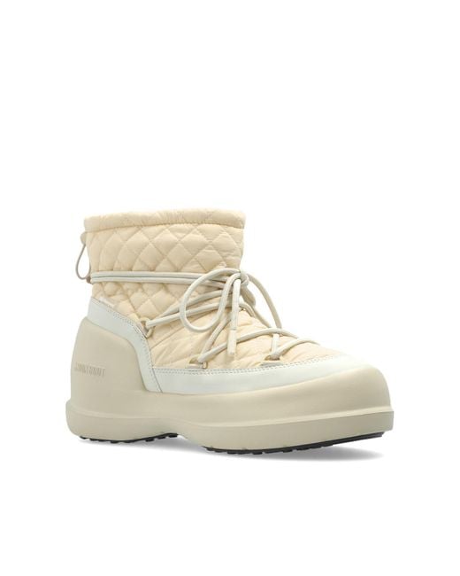 Moon Boot Natural 'Mezzaluna Quilted Mid' Snow Boots