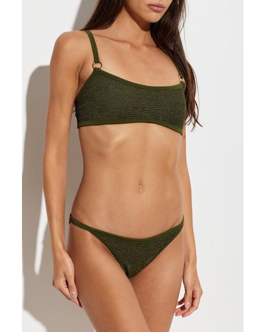 Hunza G Green Two-Piece Swimsuit 'Iris'
