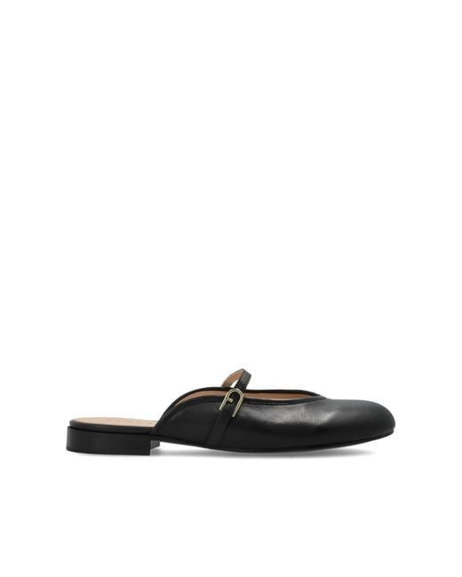 Furla Black "Etoile" Slides