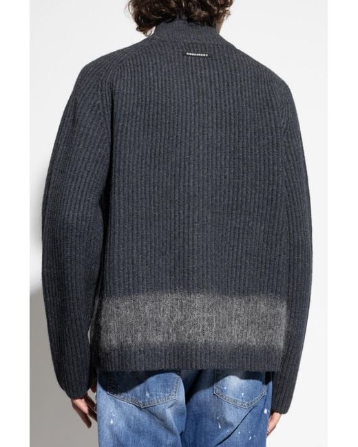 DSquared² Blue Wool Cardigan for men