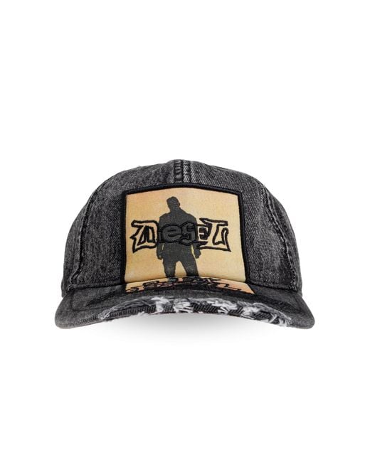 DIESEL Black 'C- Baseball Cap for men