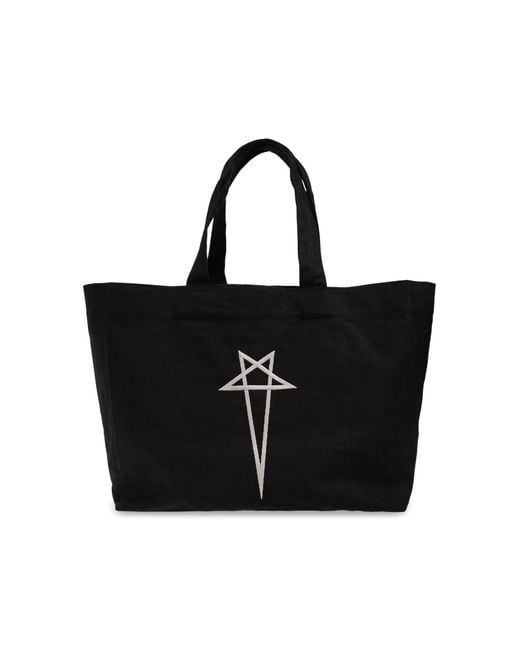Rick Owens Black Shoulder Bag Beach Bag for men