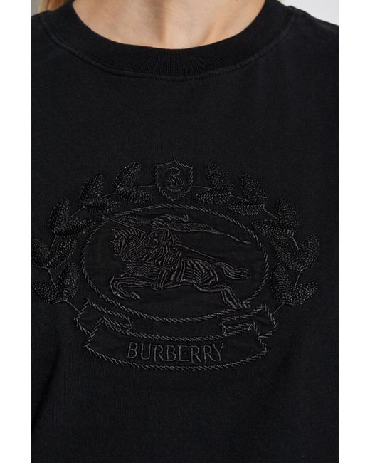 Burberry Black T-Shirt With Logo