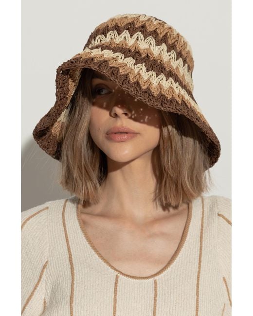 “By Malene Birger” ストローハット Beige/Brown By Malene Birger Strawie ハット | ニュートラル | FARFETCH JP