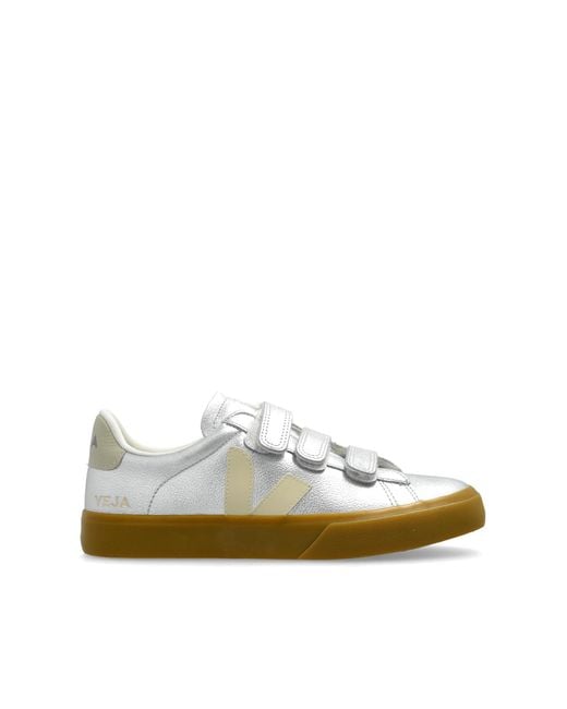 Veja White Recife Logo Leather Sports Shoes