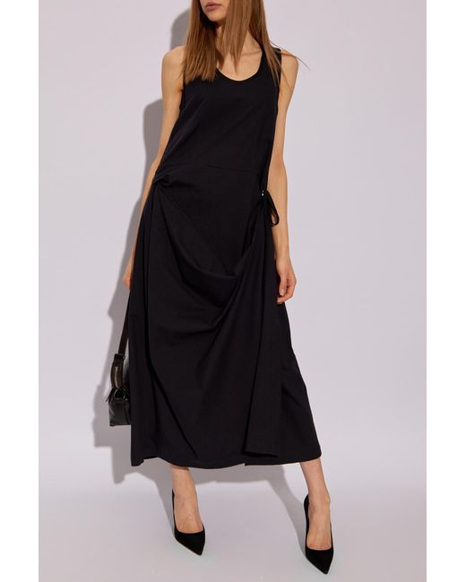 Lemaire Black Sleeveless Dress With Tie Details,