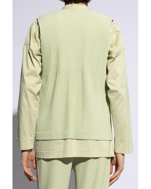 Homme Plissé Issey Miyake Green Pleated Vest, for men