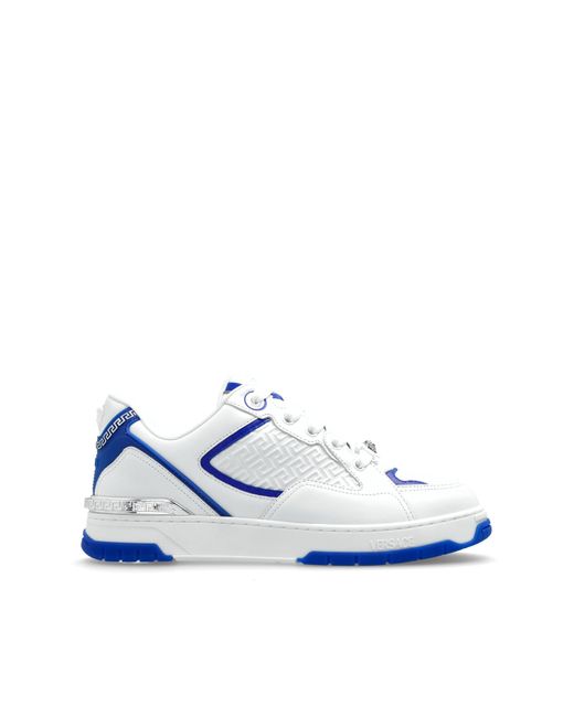 Versace Blue Sports Shoes With Logo for men