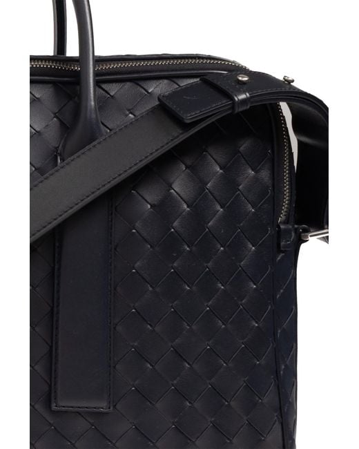 Bottega Veneta Black Briefcase With Intrecciato Weave, for men