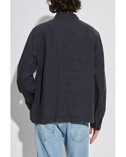 Rag & Bone Blue Linen Jacket With Pockets for men