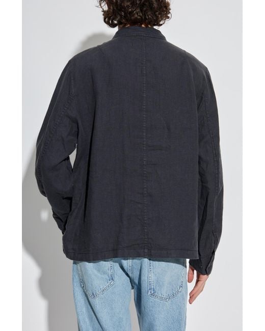 Rag & Bone Blue Linen Jacket With Pockets for men