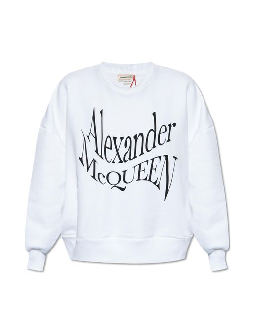 Alexander McQueen White Sweatshirt With Logo,
