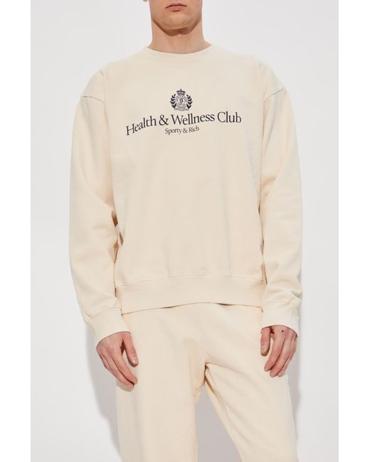 Sporty & Rich Natural Sweatshirt From The Preppy Collection