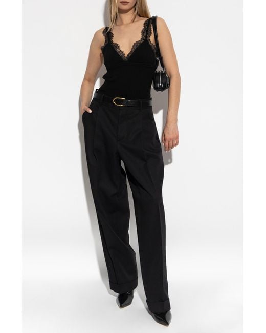 Blumarine Black Ribbed Top