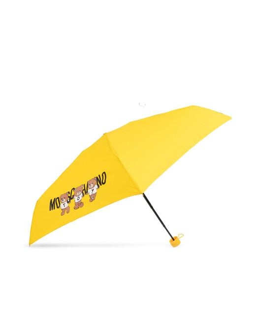 Moschino Yellow Umbrella With Logo