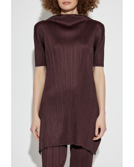 Pleats Please Issey Miyake Purple Pleated Top