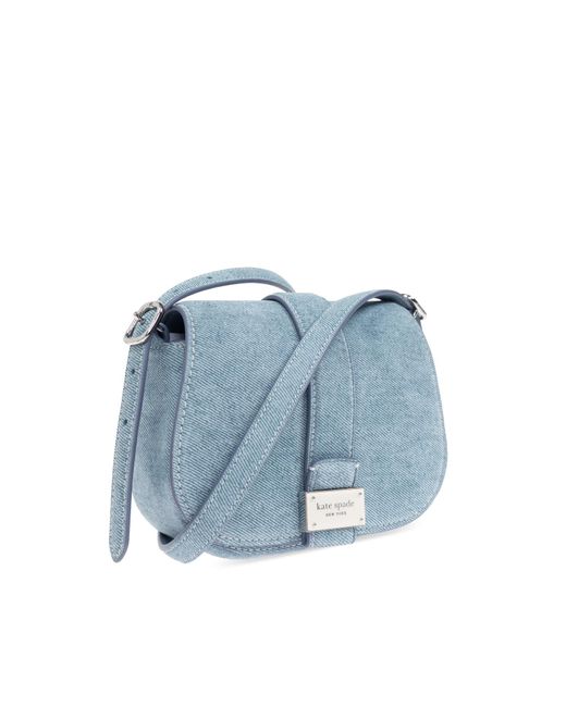 Kate Spade Blue Suede Shoulder Bag