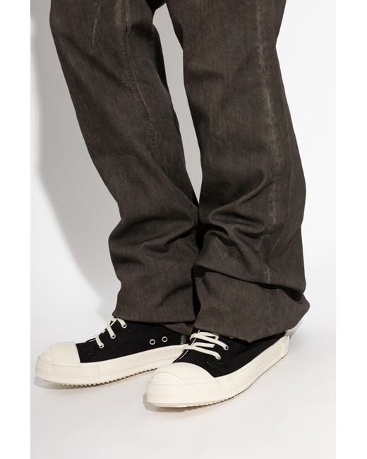 Rick Owens Black Ankle-High Sports Shoes 'Sneaks' for men