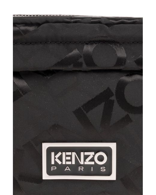 KENZO Black Belt Bag, for men