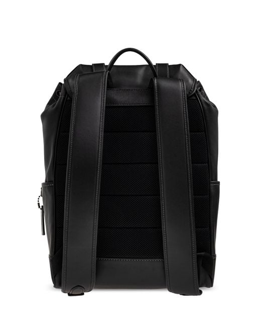 all black coach backpack vintage leather OMNIA Crafted of natural grain leather with beautiful texture and soft feel this organized backpack has space for a 15 laptop interior multifunction pockets to hold small accessories and exterior side pockets for easy access to essentials Men's Backpacks | Coach