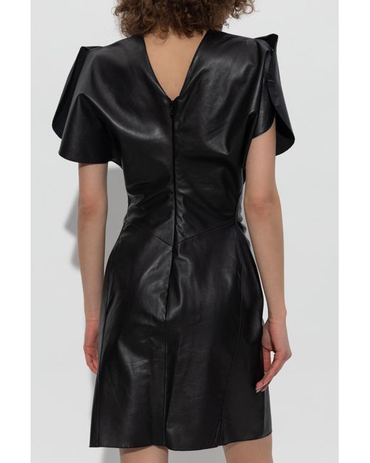 Victoria Beckham Leather Dress in Black | Lyst