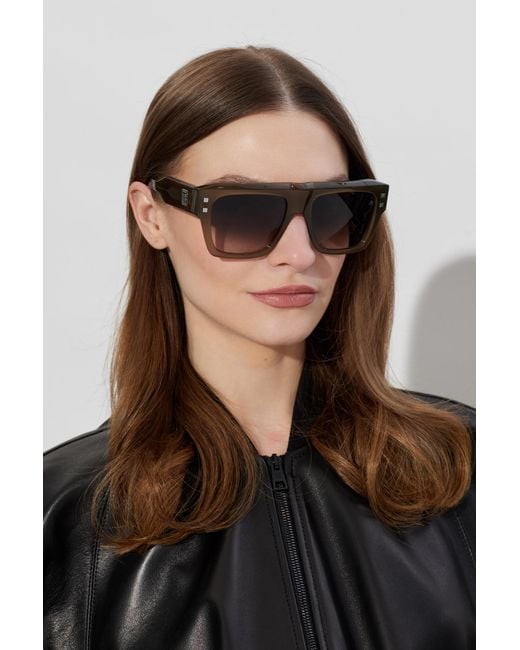 Balmain Brown 'B-Scene' Sunglasses
