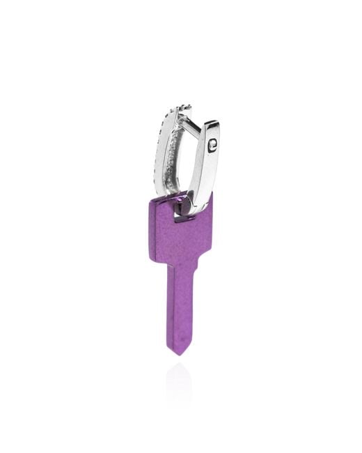 Eera Black Single Earring 'Key Small'