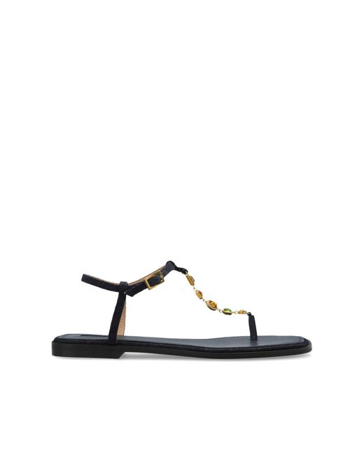NODALETO Brown Denim Sandals
