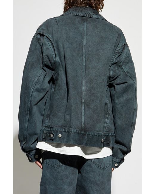 Dries Van Noten Green Denim Jacket 'Veperny' for men