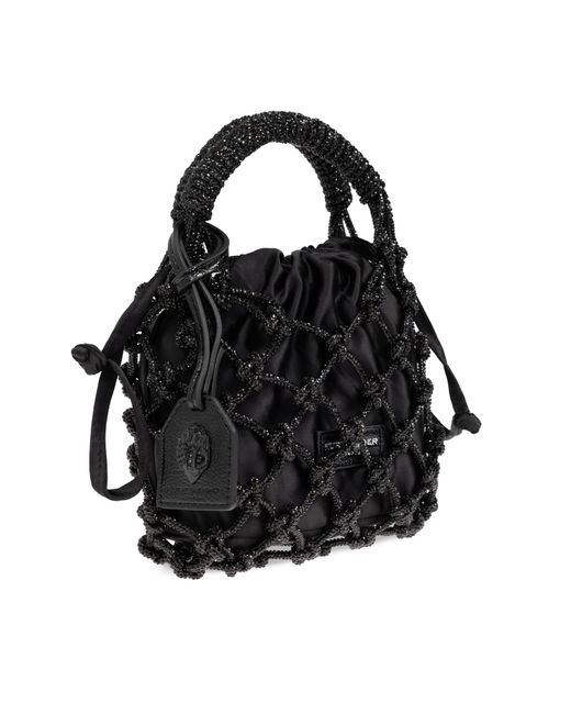 Kurt Geiger Black Handbag Macrame Small