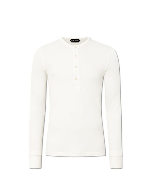 Tom Ford White T-shirt With Long Sleeves, for men