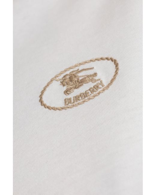 Burberry White T-Shirt With Logo