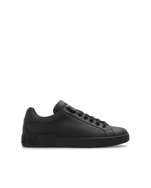 Dolce & Gabbana Black 'Portofino' Sneakers for men
