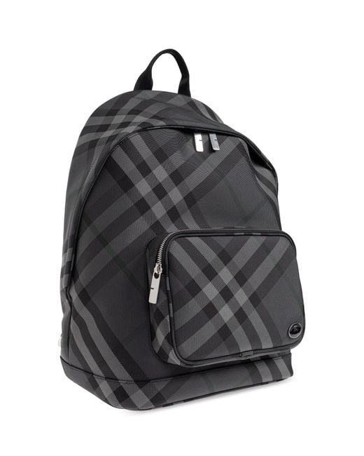 Burberry Black "Grid" Backpack for men