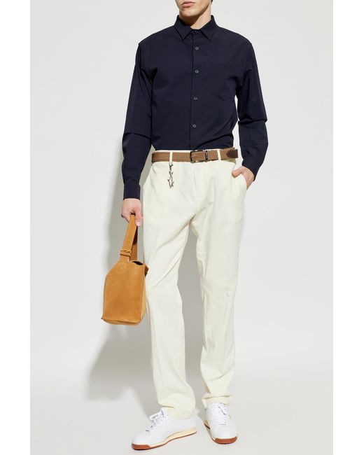 Paul & Shark Blue Shirt With Pocket for men