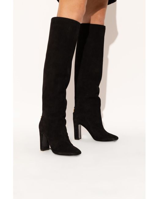 Dolce & Gabbana Black Dolce & Gabbana Suede Heeled Boots