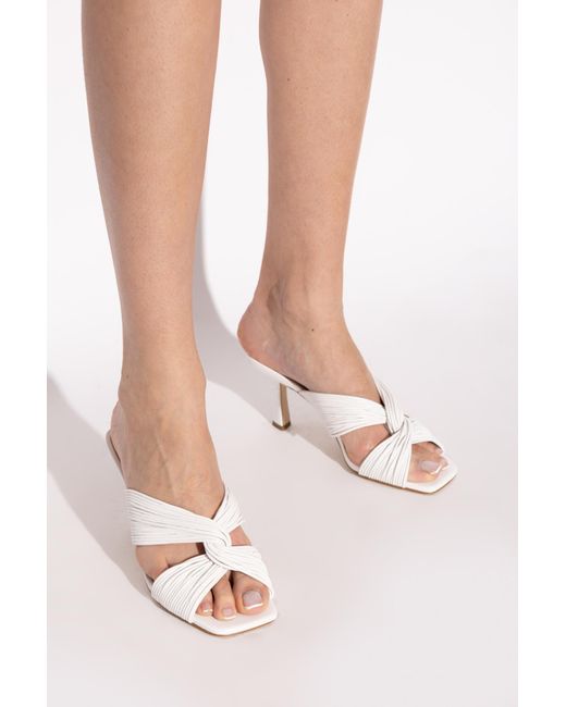 MICHAEL Michael Kors White Alessia Heeled Mules