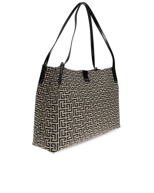 Balmain Natural "Release Medium" Shopper Bag