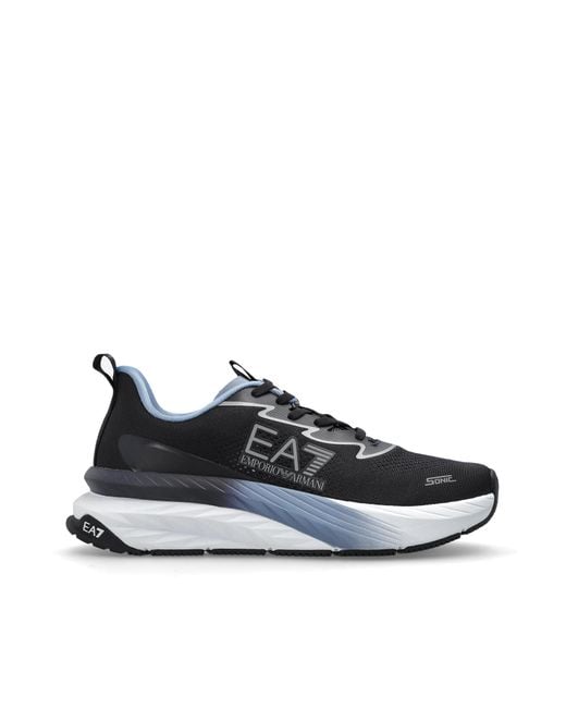 EA7 Black Sports Shoes With Logo