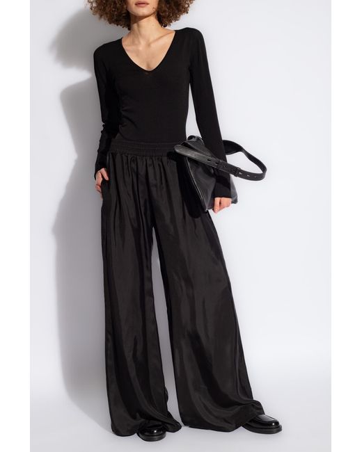 Fabiana Filippi Black Bodysuit With Long Sleeves,